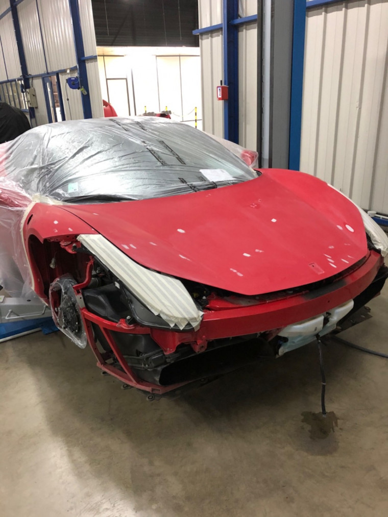 Peinture block avant, jante et diffuseurs Ferrari 458 italia